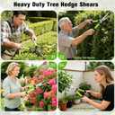 21"Hedge Shears & Pruning Shears 2pc Set,Manual Hedge Clippers with Wavy Steel Blades Lightweight Clippers Comfort Handles for Trimming Hedges Bushes Borders Shaping Boxwood Shrubs Plants Garden Tools