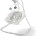 Graco Simple Sway Portable Baby Swing for Infants, Newborn Swing with 15 Songs and Sounds, Great Gift for New Parents, Baby Registry Must Have [MFD: 2025-12-20]