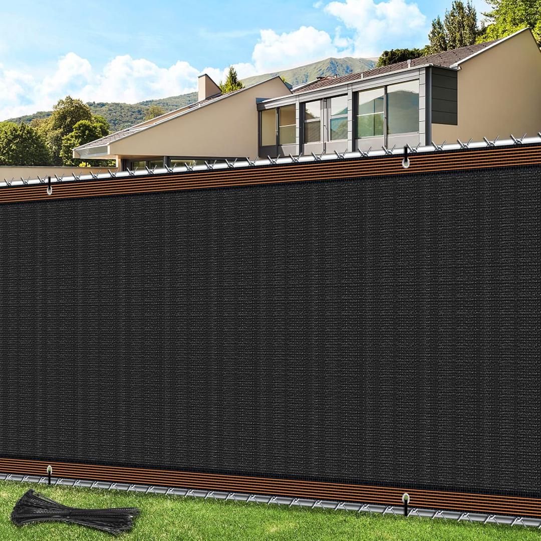 Privacy Fence Screen Double Layers 4x50Ft Balcony Privacy Screen, Garden Fence UV-Resistant Durable, Premium Polyethylene Windproof Screen for Patio Pool Backyard and Garden
