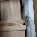 Wonderjune 1 Pcs 56 Inch Red Oak Stair Newel Post with 3 1/2" Post and 4 1/2" Pedestal, Wood Box Newel with Pedestal for Staircase, Plain Style Wood Balusters Interior for Stair Remodeling