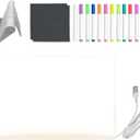 Led Message Board - Clear Acrylic Tablet - Dry Erase Led Board with 12-Color Pens and Foldable Stand | for Girl Boy Birthday Painting Classroom Road Trip (30x20cm)