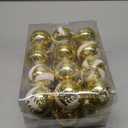 34pcs Christmas Baubles Set Decorative Hanging Baubles Xmas Hanging Balls Ornaments Christmas Tree Hanging Pendants for Xmas Tree Festival Holiday Party Hanging Decoration - White and Gold