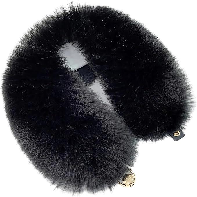 Women's Faux Fur Neck Scarf, Wrap Collar Plush Muffler Collar Trim Winter Warmer Scarf Neck Hood