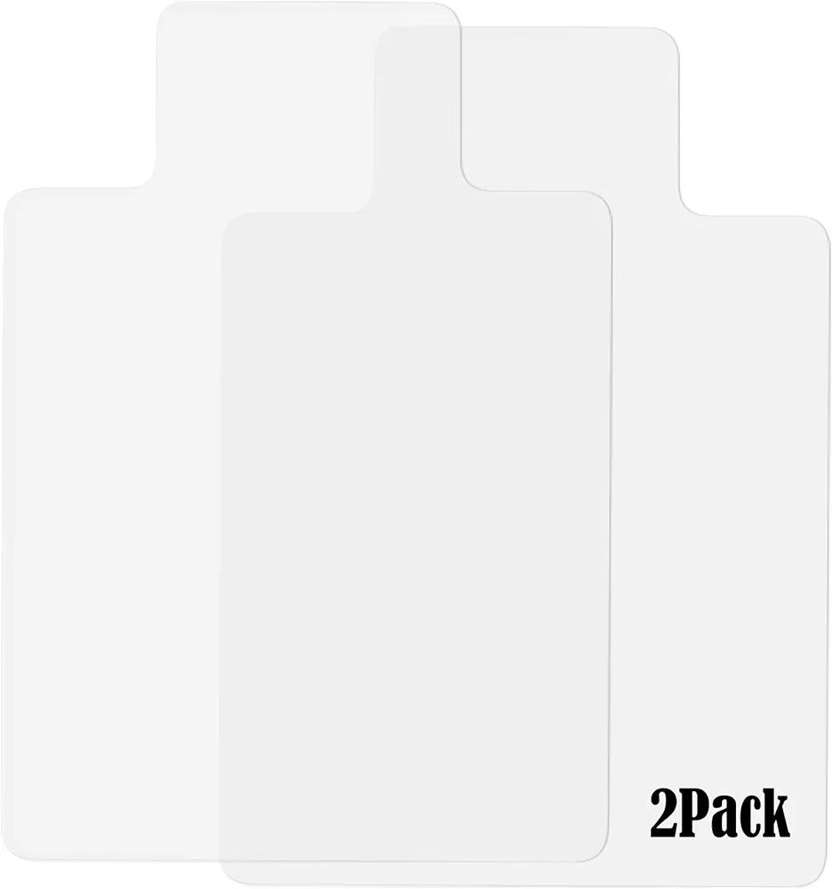 TemChair Mat for Hard Floors - 36" x 48" InchesClear Desk Chair Mat for Hardwood Floors 2PCS