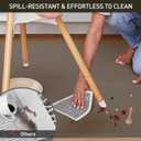 Area Floor Mat for Home, 4'6' Translucent Black No Slip Waterproof Vinyl Area Rug for Hard Floor, Spill Resistant Floor Protector Cover for Kitchen, Easy Clean Splat Mat for Under High Chair, 4'6'48x72 inch)