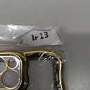 for iPhone 13 Max Electroplate Silver Wave Side for iPhone 13 Max Soft Transparent Shockproof Cover, Gold