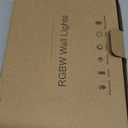 FINCMY Battery Operated Wall Sconces Set of Two, 18 RGB Colors Stick on Wall Lights with Remote, Changeable Dimmable Height Fabric Battery Powered Wall Lights for Bedroom Living Room Hallway (USB Charging)