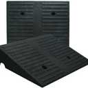 3.9" Rise 1pack Rubber Curb Ramps for Driveway Doorway Shed Threshold Wheelchair, Truck Car Motorcycle Bike Cart Lawn Mowers Angled Step Entry in Ramp, 7000lbs Heavy Duty Powersports Loading Ramp