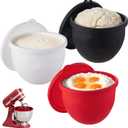 Ceruaxb Silicone Bowl Liners for KitchenAid 5 Qt Tilt-Head Mixer, 3 Pack with Lids, KitchenAid Mixer Accessories, Non-Stick Bowl Inserts for Baking, Mixing and Dough Proofing
