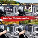 MDPROMCP RZR Tablet Phone Mount Storage Box Compatible with 2019-2023 Polaris RZR XP 1000 RZR XP Turbo, Electric Device GPS Mount Tablet Holder Navigation Holder Accessories