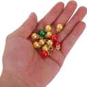 PRETYZOOM 150pcs Mini Christmas Ball Ornaments 0.3'' Multicolour Imitation Pearl Beads for Small Xmas Tree Decoration, Shatterproof Plastic Baubles for Craft, Christmas Party Supplies