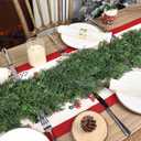 6ft Christmas Cedar Garland, Real Touch Pine Garland, Realistic Cypress Garlands Christmas Decorations for Mantel, Table, Stairs, Porch - Indoor Outdoor Xmas Holiday Decor