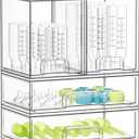 SpaceAid Bottle Storage Organizer Baby - Acrylic Bottles Station Organizer Container, Stackable Clear Drawers for Countertop, Vanity, Bathroom, Cabinet, Pantry Organization, 4 Pack, 2M2L, 14.4" H