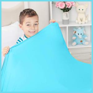 Sensory Compression Blanket | Spandex Bed Sheet for Kids & Adults | Deep Relaxing Feeling, Release Oxytocin | Helps With: SPD, Anxiety, ADHD, Autism and More | Breathable & Stretchable | Twin Size (Turquoise)