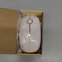 VssoPlor Wireless Mouse, 2.4G Slim Portable Computer Laptop Mouse with Nano Receiver Quiet Silent Optical Mice for Notebook, PC, Laptop, Computer-White and Gold