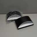 TingMiao Black Modern LED Wall Sconce, Hardwired Wall Sconces Set of 2, 3 Colors Indoor Wall Lamp, 10W Up and Down Aluminum Wall Mount Light for Bedroom Living Room Hallway Corridor (Black, 2 Pack)