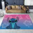 Cartoon Animated Rug Cartoon Animated Character Area Rug Cute Blue Animals Carpet Gift for Animation Lovers for Bedroom Livingroom Children Room Home Decor Floor Mat  6" x 9"