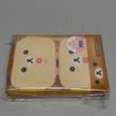 Cute Bear Bento Box, Lunch Box with Bag, Snack Containers Set, 4.9 x 3.6 x 1.9 inches (Ivory)
