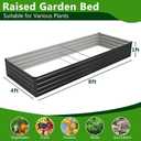 2PCS 8x4x1ft Galvanized Raised Garden Bed Kit,Metal Planter Box for Vegetables,Flowers,Herbs Durable Rust-Resistant Patio Gardening Beds,Black