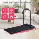 Portable Walking Pad Treadmills for Home Small, Electric Mini Walking Treadmill for Exercising, 3.0HP Compact Walking Pad Treadmill with Handle Bar, 0.6-7.6MPH, 350LB Capacity