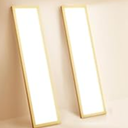 AIKVSXER 1x4 LED Flat Panel Light Surface Mount for Auditoriums Hotel-50W 5500LM 120V 3000K/4000K/5000K Triac Dimming 10%-100% Kitchen Lights Ceiling Flush Mount (2 Pack)
