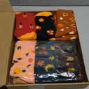 Fun Socks for Women, Novelty Funny Crazy Cool funky Socks, Cute Gifts for Women Girl sets Fall Thanksgiving 24 pairs 