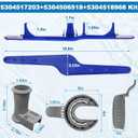 1545680 5304517203 Dishwasher Lower Spray Arm Assembly with 5304518968 Support & 5304506518 Trap Drain Filter Compatible with Frigidaire Kenmore 154568001 154414101 154568002 154250901 PS12585623