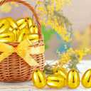 36Pcs Gold Easter Eggs, 2.3" Metallic Plastic Empty Eggs Fillable for Easter Hunt Supplies, Basket Stuffers, Toys Filling Treats, Party Favor