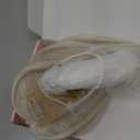 Flufymooz Real Human Hair Toppers for women, 10 Inch Clip in Bangs 100 Human Hair Toppers for Thinning Hairpiece, Cover Hairpiece with 150% Density Silk Base-Silver White