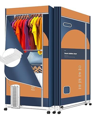 KASYDoFF Portable Clothes Dryer, 1600W Fast-Drying Portable Dryer for Apartment, 67Inch -3 Tier Foldable High Capacity Clothes Dryers Rack, Small/Compact Portable Dryer with Timer for RV, Travel