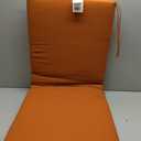 Pillow Perfect Monti Chino Solid Indoor/Outdoor Wicker Patio Sofa/Swing Cushion, Weather and Fade Resistant, 18" x 45", Burnt Orange