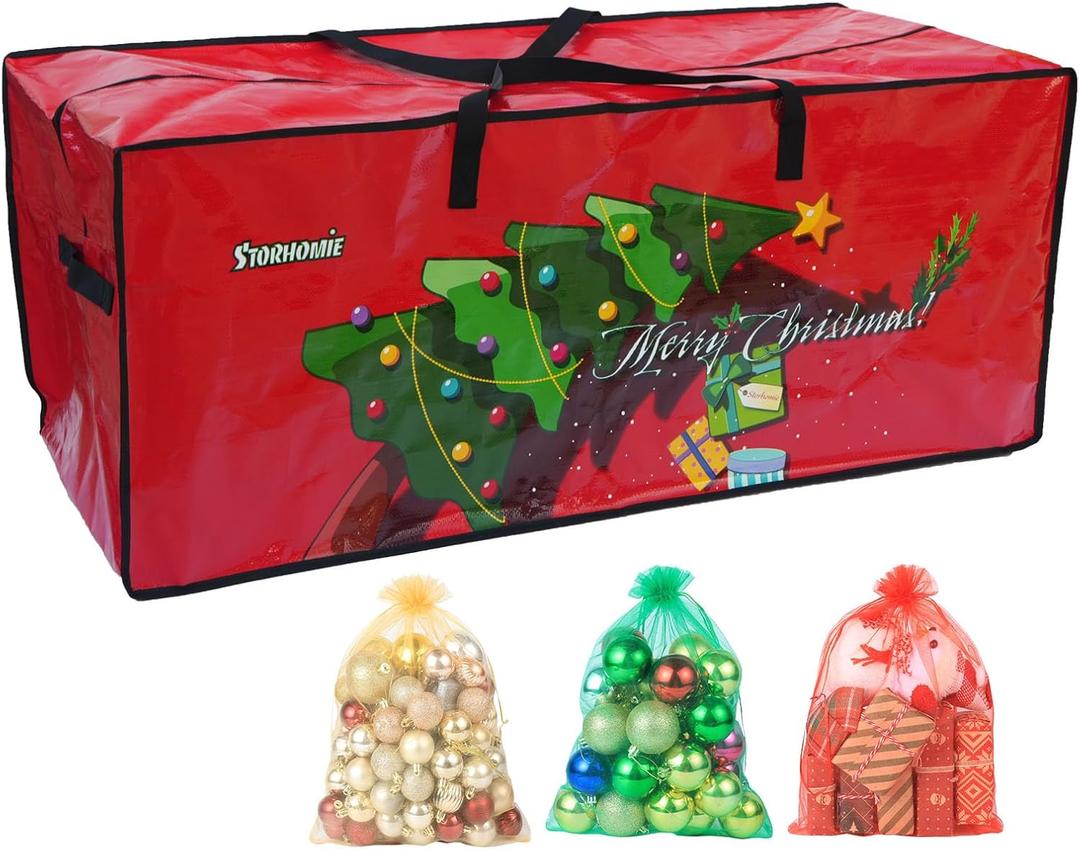 Christmas Tree Storage Bag 12 Ft Tall Tree Container/Holder Heavy Duty With Wheels