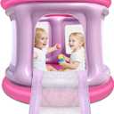 Bounce House,Ball Pit for Toddlers, Inflatable Bouncy House with Pump,Indoor&Outdoor Baby Bouncer with Safety Net,30 Pit Ball,Mini Bubble Bounce House for 2 Toddlers 1-3