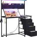 QZJIKE Drafting Table with Storage Drawers & Shelf Adjustable Tilting Art Craft Desk Drawing Painting Sketching Multifunctional Workstation for Home Office