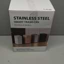 ELPHECO Bathroom Trash Can with Lid 2.6 Gallon Smart Trash Can Slim Motion Sensor Garbage Can Automatic Stainless Steel Wastebasket Bathroom Decor for Bedroom Office Toilet White