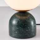 Meefad Globe Bedside Lamp, Modern Cute Night Light with Glass Shade, Marble Base, Small Table Lamp for Bedroom - Green