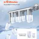 VEVOR Countertop Ice Maker, 7 Cubes Ready in 6 Mins, 26 lbs per Day, Self-Cleaning Portable Machine with Ice Scoop, Ice-Making Machine with 2 Sizes Bullet ICES for Home, Kitchen, Office, Bar & Party