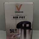 Coffee Carafe for Keeping Hot - 102oz/3L Airpot Coffee Dispenser with Pump - Insulated Stainless Steel Hot Beverage Dispenser for Parties - Thermal Carafe for Hot Drinks Water Tea Chocolate