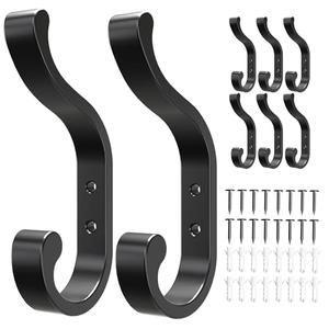 bussdis Coat Hanger Wall Mount 8-Pack - Wall Hooks for Hanging Heavy Duty