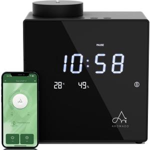 2026 Smart Waterless Diffuser, 2000 Sq.Ft Cold Air Scent Machine with Clock & Environmental Display | 7 Fragrance Levels, 9 Timer Settings, Hotel Collection Diffuser for Home & Large Rooms (Black)