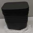 6 Pack Black Storage Bins with Lids for Shelves, Plastic Storage Containers with Lids for Organizing, Stackable Storage Boxes with Handle, Black Storage Bins for Classroom, Craft, Snacks