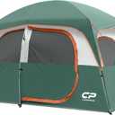 CAMPROS CP Upgraded 6/8 Person Camping Tents, Waterproof Windproof Family Tent with Larger Mesh Windows & Door, Double Layer, Easy Set Up, All-Season Dome Tent with Top Rainfly & Carry Bag