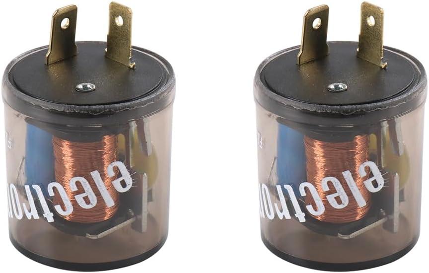 Universal 2PCS 12V 2 Pin Electronic LED Flasher Relay Turn Signal Light Blinker