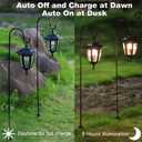 Dynaming 4 Pack Solar Hanging Lights Outdoor, Solar Powered Garden Decorative Lanterns with 4 x 38 Inch Shepherd Hooks, Waterproof Landscape Lighting for Lawn Patio Yard Pathway Driveway, Warm White