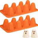 2pcs 3D Ghost Silicone Mold Halloween Baking Molds for Chocolate Jello Candy Gummy Cake Pop Soap Food Ice, Cute Ghost Jello Shot Mold Halloween Chocolate Molds Silicone Shapes Halloween Bakeware