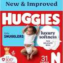 Huggies Size Newborn Diapers, Little Snugglers Baby Diapers, Size Newborn (up to 10 lbs), 31 Count,