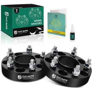 YHTAUTO 5x120 Hub Centric Wheel Spacers 30 mm Compatible with 1974-2016 BMW 1/3/5/6/7/8/M3/M5/M6/Z3/Z4/Z8 Series, w/ M12x1.5 & 12.9 Grade Studs, 72.56 mm Hub Bore 5 Lug 2PCS Black Wheel Spacer