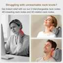 Rainwolf Shiatsu Neck and Back Massage Cushion with Heat - 4D Deep Tissue Kneading Full-Back Massager for Relief Stress, Adjustable Intensity & Height, for Office Chair & Home