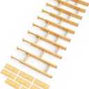SpaceAid Bamboo Drawer Dividers with Inserts and Labels, Kitchen Adjustable Drawer Organizers, Expandable Organization for Home, Office, Dressers, 10 Dividers with 24 Inserts (17"-22" Natural)