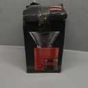 Bodum Bistro Electric Conical Burr Coffee Grinder, Preset Timer, 12 Grind Settings, Red (7.75 oz)